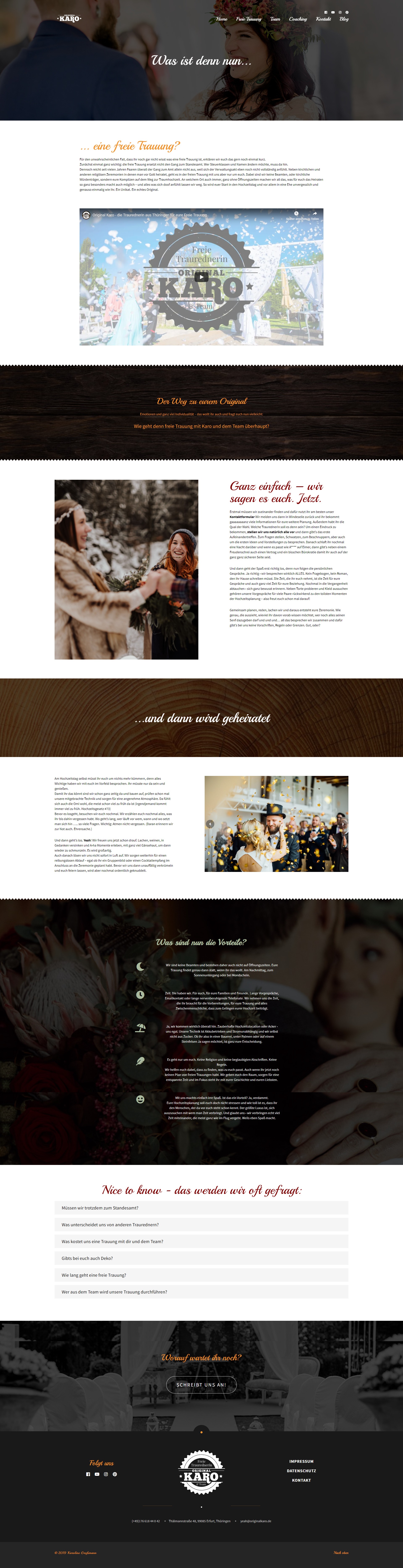 Website Original Karo Freie Traurednerin & Team